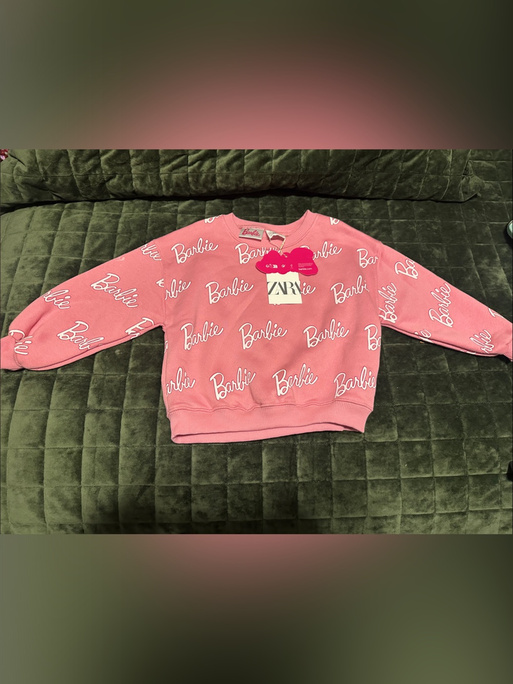 Barbie Pink Logo Crewneck Pajama Top